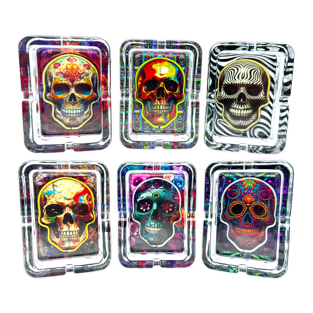 sugar skull cigarette case with lighter Sugar Skull Cigarette Cases ZO75614 presents a bold statement with its 218 Glowing Skull Design Light-Up Skull Glass Ashtray -
