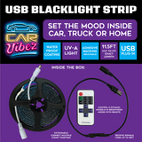 USB Blacklight Strip with Remote 11.5FT - 6 Pieces Per Retail Ready Display 25244
