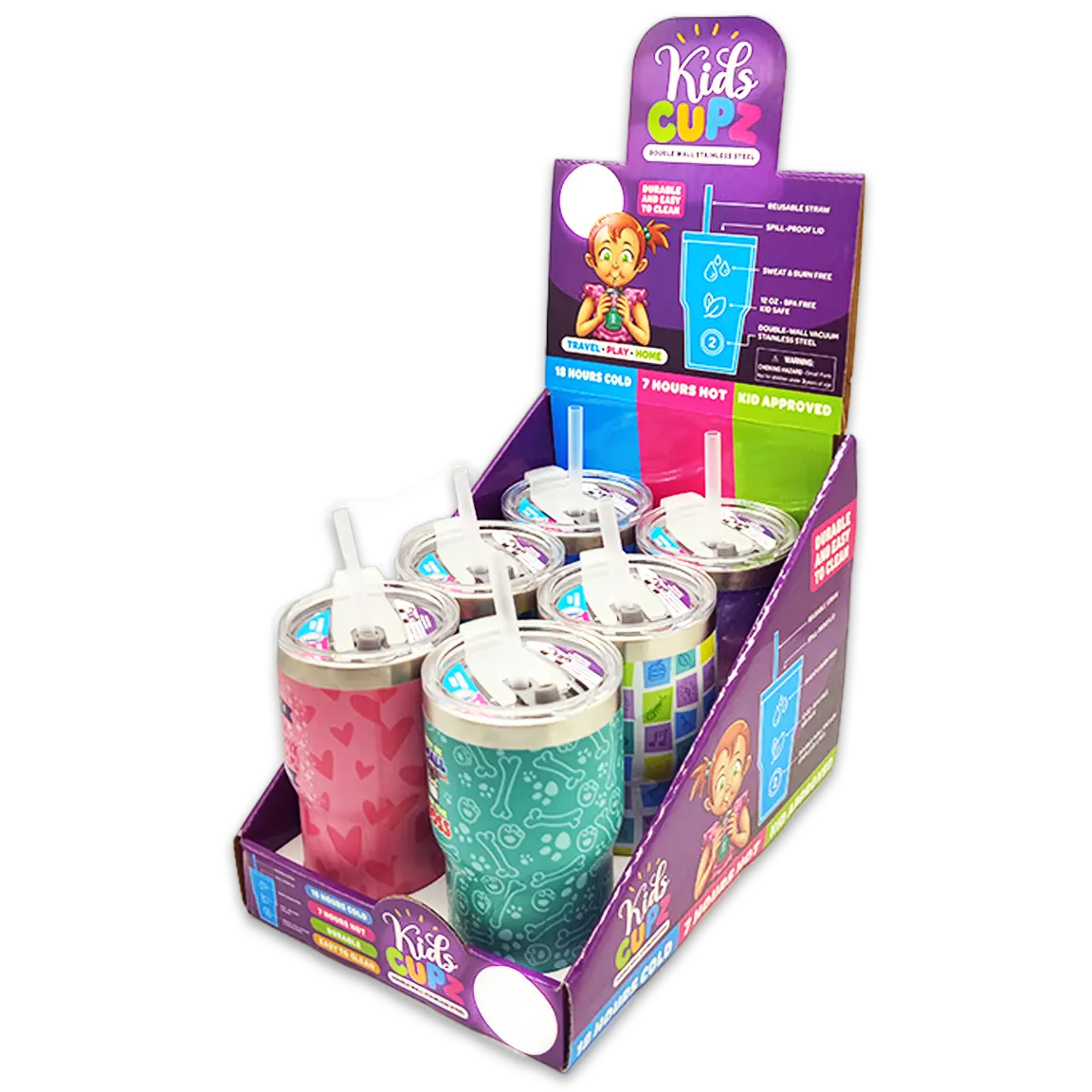 Insulated Kids Cup - 6 Pieces Per Retail Ready Display 25289