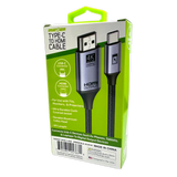 USB-C to HDMI Adapter Cable 6FT 4K Ultra HD 60hz - 6 Pieces Per Retail Ready Display 25788 - NOVELTY INC WHOLESALE