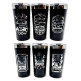 Stainless Steel 20oz Metal Emblem Insulated Printed Tumblers - 6 Pieces Per Retail Ready Display 25835