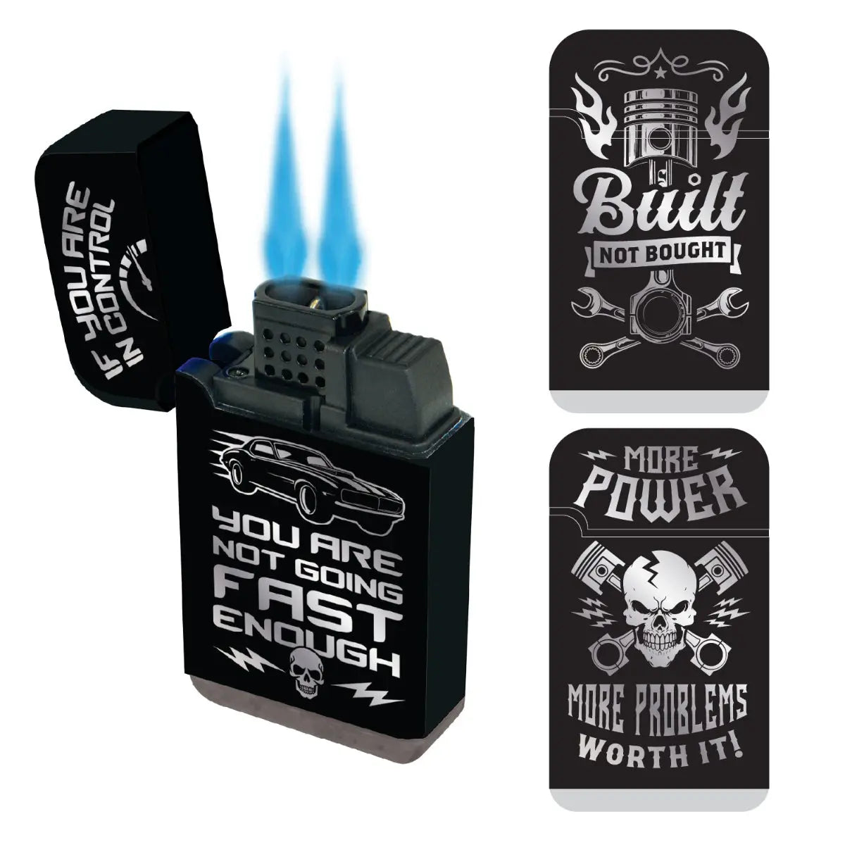 Big Bubba Dual Torch Foil Sticker Lighter - 15 Pieces Per Retail Ready Display 25837 SMOKEZILLA