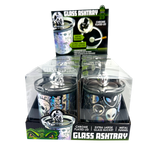 Glass Ashtray with Chrome Lid - 6 Pieces Per Retail Ready Display 25945 SMOKEZILLA