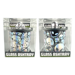 Glass Ashtray with Chrome Lid - 6 Pieces Per Retail Ready Display 25945 SMOKEZILLA