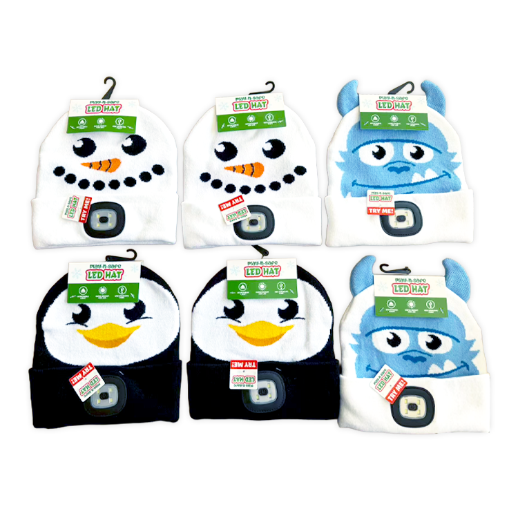 Christmas LED Light Hat 6 Pieces Per Retail Ready Display 26111 KIPP BROTHERS