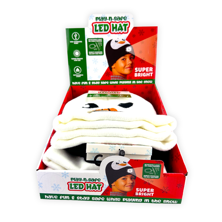 Christmas LED Light Hat 6 Pieces Per Retail Ready Display 26111 KIPP BROTHERS