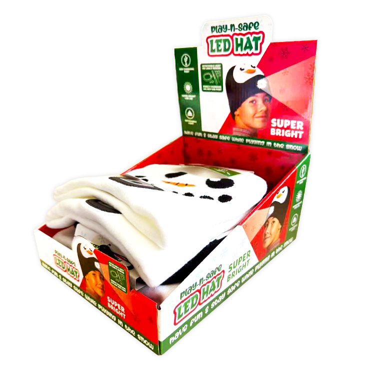 Christmas LED Light Hat 6 Pieces Per Retail Ready Display 26111 KIPP BROTHERS