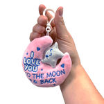 Moon Plush Keychain - 6 Pieces Per Retail Ready Display 26147 NOVELTY INC WHOLESALE
