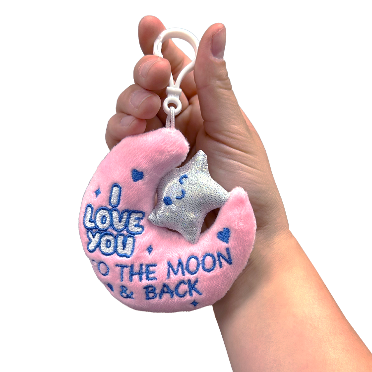 Moon Plush Keychain - 6 Pieces Per Retail Ready Display 26147 NOVELTY INC WHOLESALE