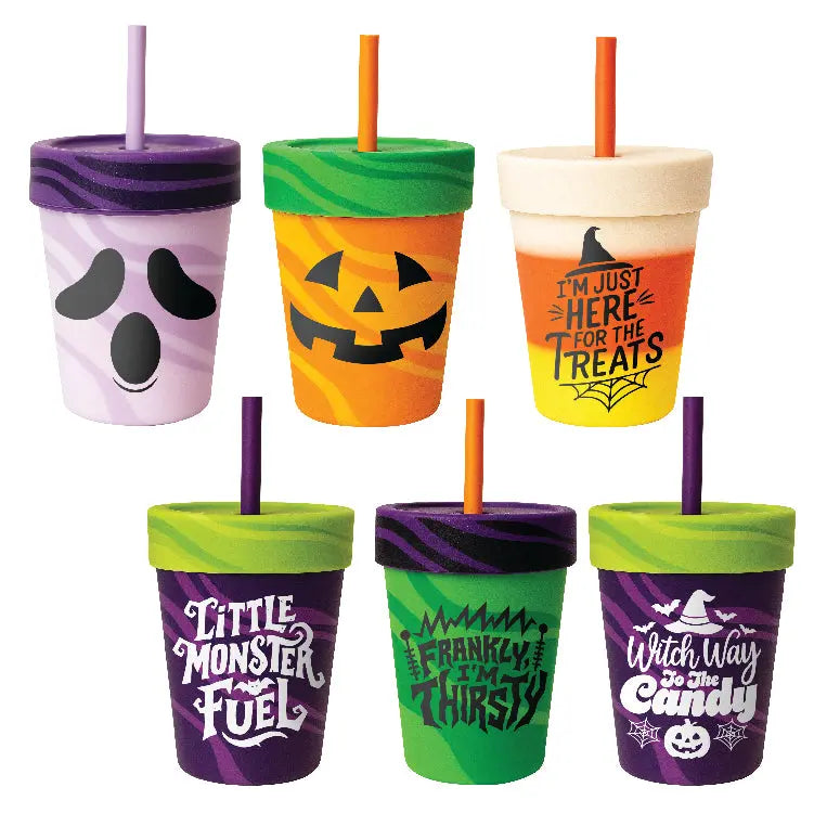 Silicone 8oz Halloween Kids Toddler Super Cups - 6 Pieces Per Retail Ready Display 26152 ROUGHNECK