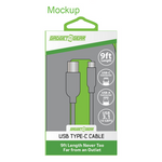 Charging Cable USB-A-to-USB-C 9FT - 6 Pieces Per Retail Ready Display 26183 GADGET GEAR