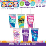 Sipz Silicone Cup Assortment Floor Display - 38 Pieces Per Retail Ready Display Kit 88622