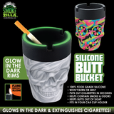 Silicone Glow in the Dark Butt Bucket Ashtray - 6 Pieces Per Retail Ready Display 26335