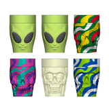 Silicone Glow in the Dark Butt Bucket Ashtray - 6 Pieces Per Retail Ready Display 26335