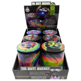 Full Print Butt Bucket Ashtray with LED Light - 6 Pieces Per Retail Ready Display 26430