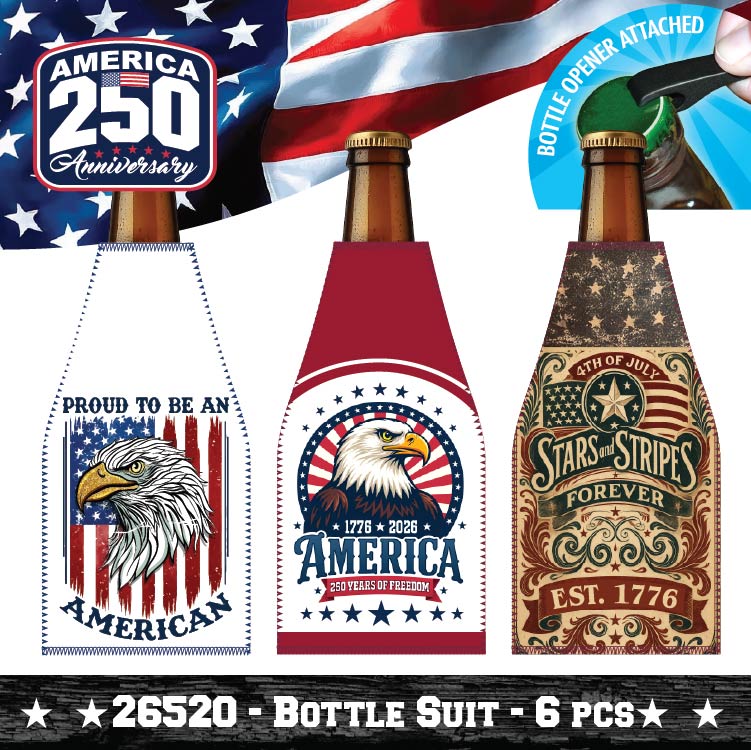 Patriotic USA 250 Floor Display - 78 Pieces Per Retail Ready Display Kit 88626 NOVELTY INC