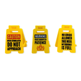 2" 3D Standing Mood Caution Sign Assortment - 12 Pieces Per Retail Ready Display 26537