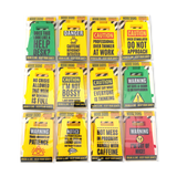 2" 3D Standing Mood Caution Sign Assortment - 12 Pieces Per Retail Ready Display 26537