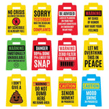 2" 3D Standing Mood Caution Sign Assortment - 12 Pieces Per Retail Ready Display 26540