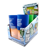 Neoprene Can and Bottle Cooler Assortment - 12 Pieces Per Retail Ready Display 26565