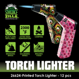 Encendedor Soplete de Zinc - 12 Piezas por Exhibidor Listo para Venta al Menudeo 25044