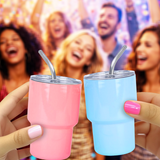 Stainless Steel 2oz Insulated Mini Shot Tumblers - 12 Pieces Per Retail Ready Display 26626