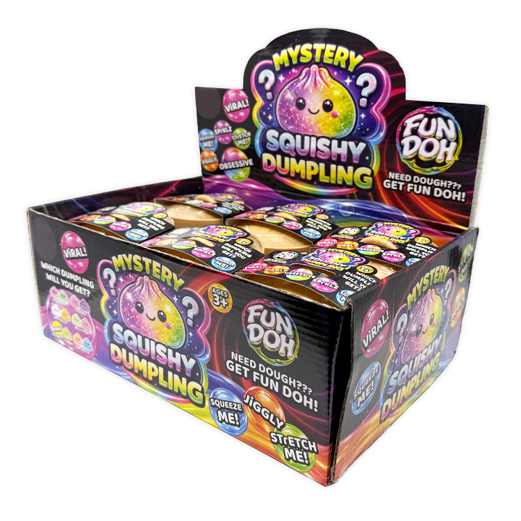 Fun Doh Squishy Mystery Dumpling Toy - 12 Pieces Per Retail Ready Display 26649