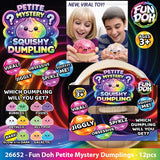 Fun Doh Petite Mystery Dumpling Squishy Toy - 12 Pieces Per Retail Ready Display 26652