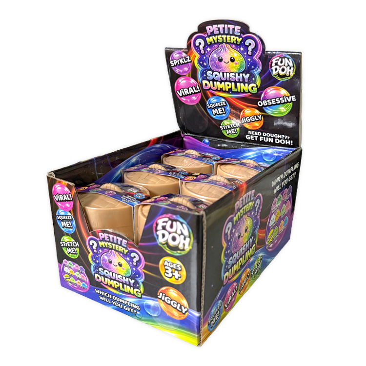 Fun Doh Petite Mystery Dumpling Squishy Toy - 12 Pieces Per Retail Ready Display 26652