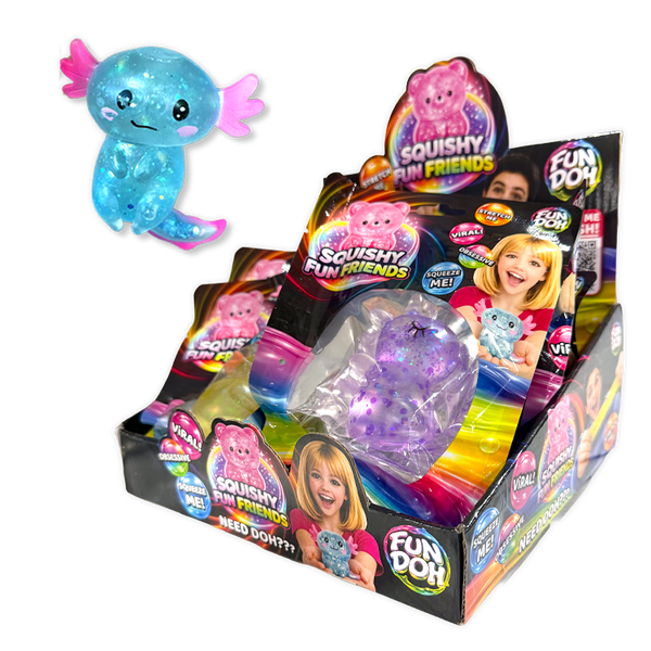 Fun Doh Squish and Squeeze Gummy Toy - 12 Pieces Per Retail Ready Display 26672