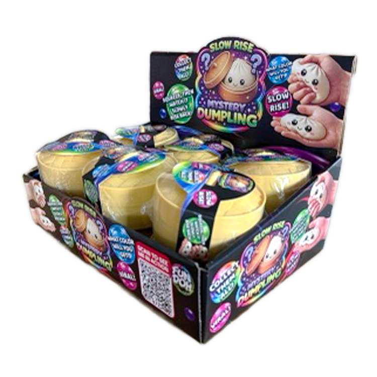 Fun Doh Slow Rise Mystery Dumpling Squish Toy - 12 Pieces Per Retail Ready Display 26724
