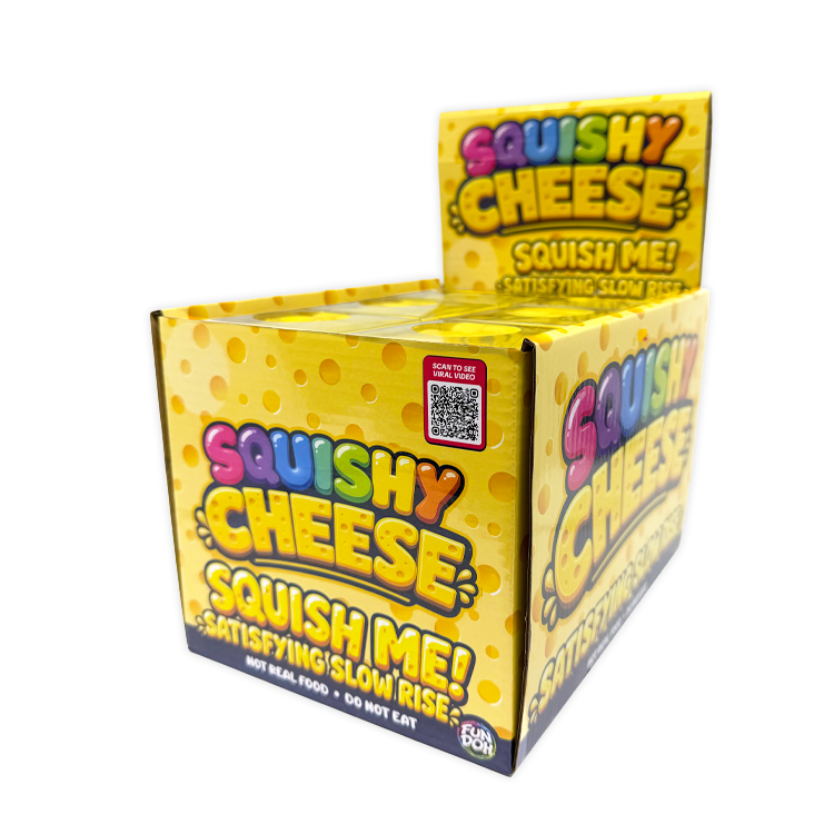 Fun Doh™ Slow Rise Foam Cheese Squishy - 12 Pieces Per Retail Ready Display 26733