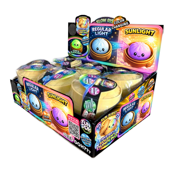 Fun Doh Squishy Color Changing Dumpling Toy - 12 Pieces Per Retail Ready Display 26744