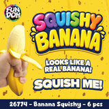 Fun Doh Banana Squishy - 6 Pieces Per Retail Ready Display 26774