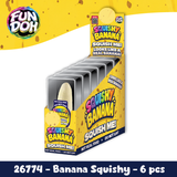 Fun Doh Banana Squishy - 6 Pieces Per Retail Ready Display 26774