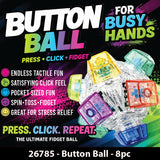 Sensory Fidget Button Ball - 8 Pieces Per Retail Ready Display 26785