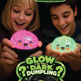 Fun Doh Squishy Glow-in-the-Dark Mystery Dumpling Black Streamer Toy - 12 Pieces Per Retail Ready Display 26788