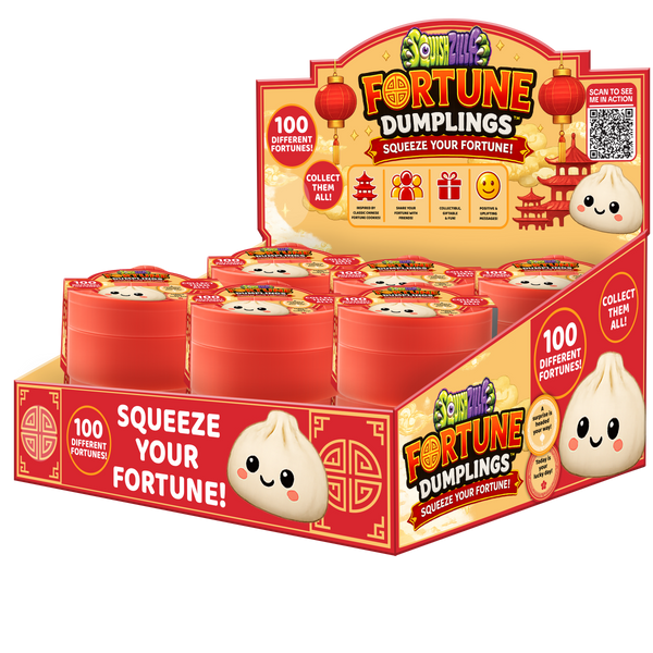 Fun Doh SquishZilla™ Fortune Cookie Dumpling Toy - 12 pieces Per Retail Ready Display 26857