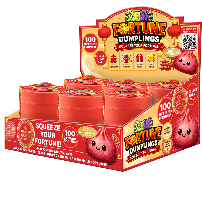 Fun Doh SquishZilla™ Fortune Cookie Dumpling Toy - 12 pieces Per Retail Ready Display 26857