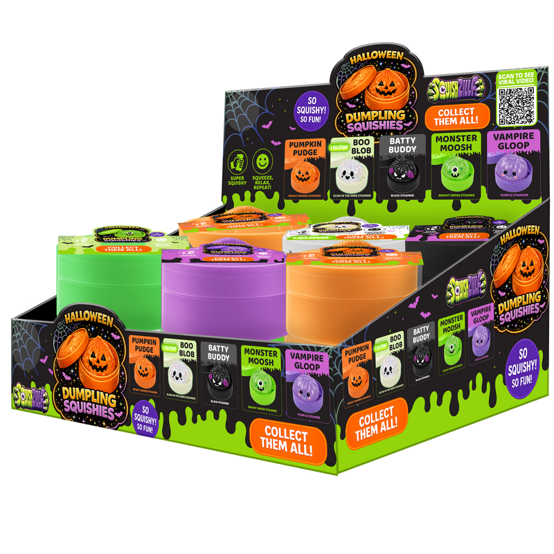 Fun Doh SquishZilla™ Spooky Steamers™ Dumpling Toy - 12 Pieces Per Retail Ready Display 26858