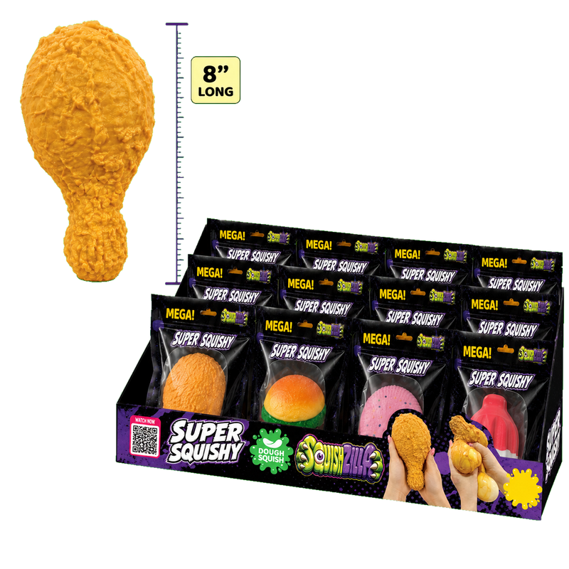 SquishZilla™ Super Mega Squishies - 12 Pieces Per Retail Ready Display 26859
