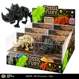 Fossil Fury 3D Printed Dinosaur Toys - 12 Pieces Per Retail Ready Display 26879