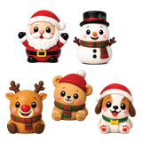 Fun Doh Squishmas Mega Squishy Toy Characters - 8 Pieces Per Retail Ready Display 26923
