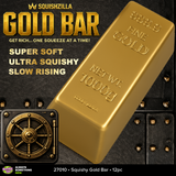 SquishZilla™ Fun Doh™ Gold Bar Slow-Rise Squishy Toy - 12 Pieces Per Retail Ready Display 27010