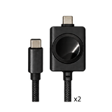 Power Duo 100W 4ft USB-C Cable with Built-In Magnetic Watch Charger - 6 Pieces Per Retail Ready Display 27073