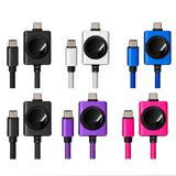 Power Duo 100W 4ft USB-C Cable with Built-In Magnetic Watch Charger - 6 Pieces Per Retail Ready Display 27073