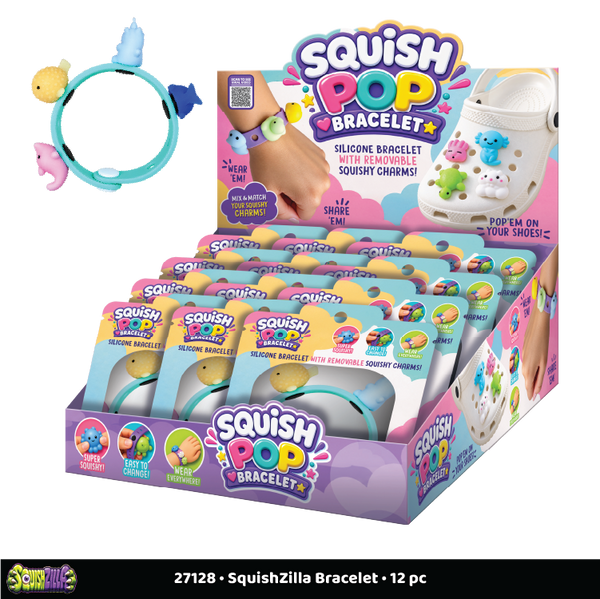 Fun Doh™ SquishZilla™ Squish Pop Bracelet - 12 Pieces Per Retail Ready Display 27128