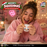 Fun Doh™ Merry Squishmas Squishy Slow-Rise Foam Christmas Dumplings - 12 Pieces Per Retail Ready Display 27346