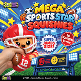 SquishZilla™ Mega Stretchy Squishy Sports Star Squishies - 12 Pieces Per Retail Ready Display 27385