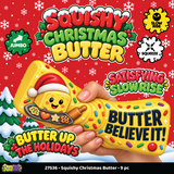 Fun Doh™ SquishZilla™ Slow Rise Foam Jumbo Butter Christmas Squishy - 9 Pieces Per Retail Ready Display 27536